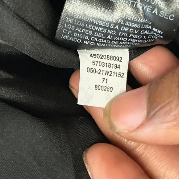 White House Black Market Sleeveless Dress Fitted Velvet Panel Lace Black/Gray W - Picture 14 of 14